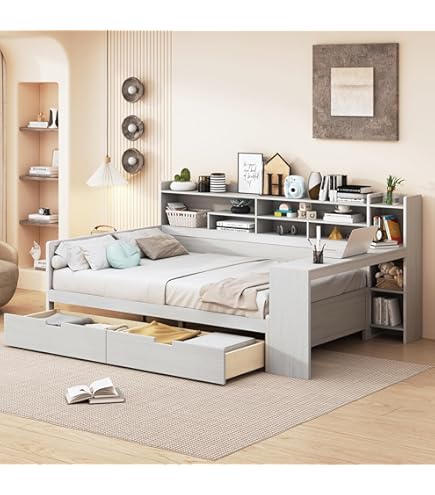 Amazon.com: RuiSiSi Full Size Daybed with Storage Drawers